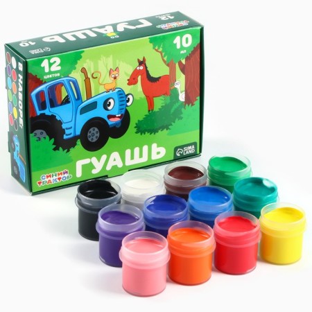 Gouache 12 flowers of 10 ml, blue tractor-2
