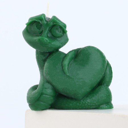New Year's candle interior "New Year: snake cutie", green, 69 x 61 x 36-1