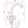 Kitchen mixer RMS SL119-271, two-wound, chrome