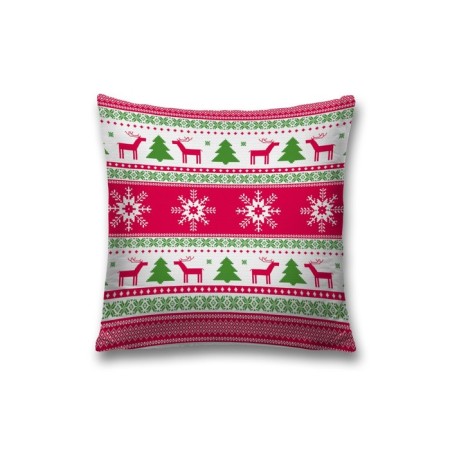 Decorative pillowcase "Deer in snowflakes", on a zipper, size 45x45 cm