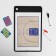 Tactical bilateral magnetic board for basketball, 38 x 23 cm