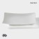 Porcelain dish for submitting Magistro "Blanche. Square ", d = 19 cm, white color