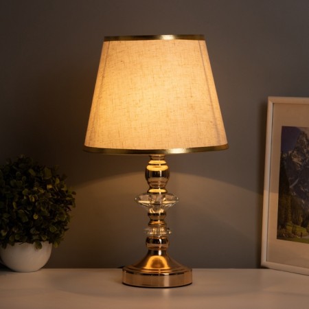 Table lamp "Master" 1x40W E27+backlight LED 5W gold 25x25x42cm-1