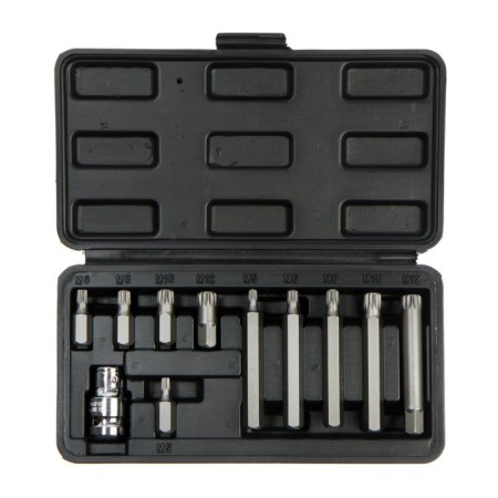 Set “Service Key” 76441, M5-6-8-10-12, 30 and 75 mm, Spline, 11 pcs. and adapter 1/2 "-1