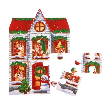 New Year's wooden puzzle "New Year! Wonderful holiday "-4