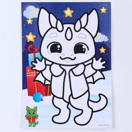 Shining fresco "Drakosh", 21 x 29.7 cm-2
