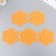 The workpiece of Foamiran "Flower Curly" 10x9.5 cm set 5 pcs. orange