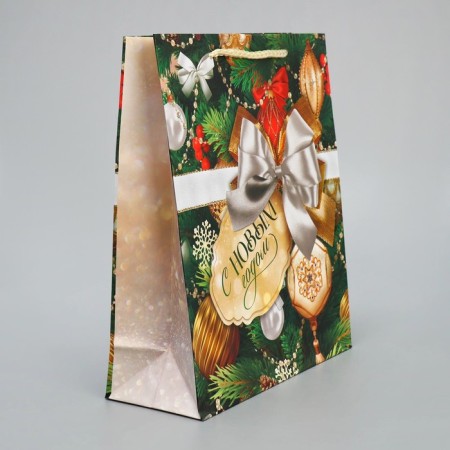 Package laminated vertical “Gift for you”, ML 21 x 25 x 8 cm, New Year-2