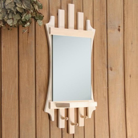 Mirror "Carved Laralger" with a shelf 3 hook, 75 × 40 cm-4