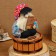 Amulet - brownie "seed on a barrel", h = 25 cm, d = 19, mix