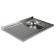 Kitchen sink "Vladix", invoice, without siphon, 80x50 cm, right, stainless steel 0.4 mm