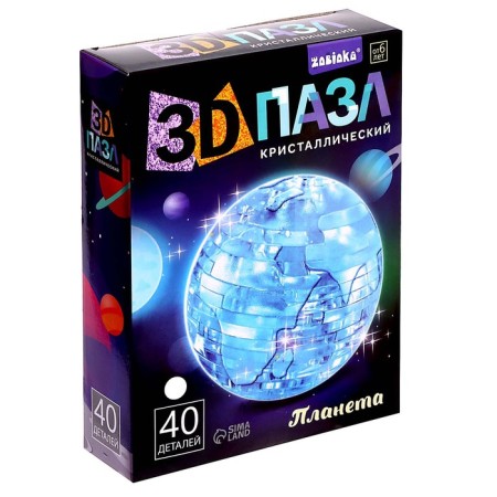 3D puzzle "Planet", crystalline, 40 details-4