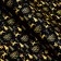 Glossy packaging paper "Deer in gold", 1 sheet, 70 x 100 cm