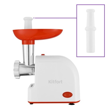 KitFort KT-2113-3, 1000 W meat grinder, 4 nozzles, cord 0.7 m, white-red-4