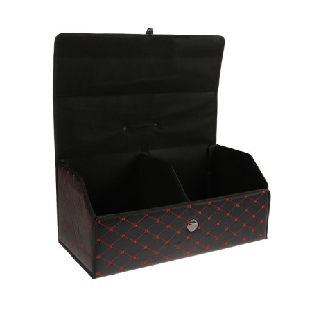 Organizer COFR in trunk, 67 x 30 x 31 cm, eco-leather, black-red-2