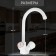 Zein Z3663 kitchen mixer, two-wound, pour height 22 cm, ABS plastic, white
