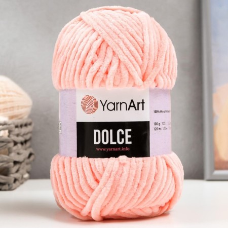 Yarn "Dolce" 100% micropoliester 120m/100g (764 peach)