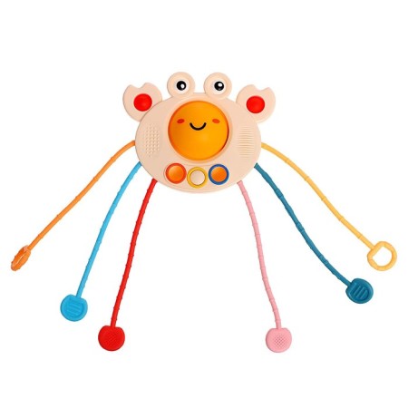 Developing toy "Smaching Krabik", with tactile rubber bands-1