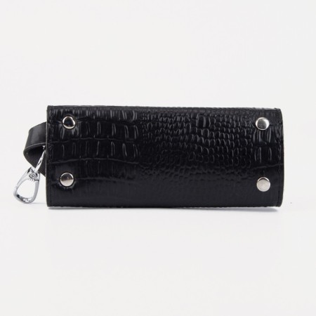 Key on the button, length 13.5 cm, 7 carbines, black color-1
