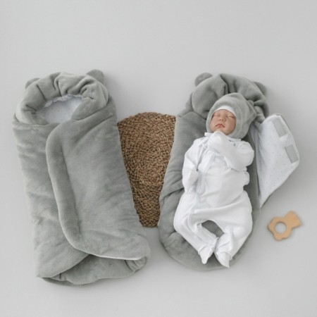 Set for discharge Winter Kinderlitto "Fluffy Bear", 5 items, height 56-62 cm, color gray color