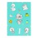 A set of stickers-painters "jokes" mermaid, 3 sheets, a5