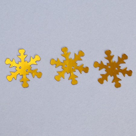 Sequins "Snow" 20 g, color gold, 25 mm-2