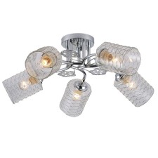 Ceiling light ESCADA, 1113/5PL. 5x40W, E27, 550x550x220 mm, chromium color