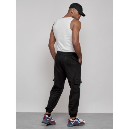 Joggers are sports male, size 56, black color-3