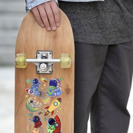 Holographic stickers (stickers) "Cosmonaut" 10x15 cm, 5-207-4
