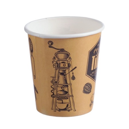 A glass of paper "coffee time" for hot drinks, 185 ml, diameter 73 mm-3
