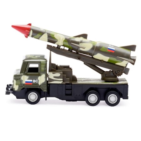 Metal gas 66 with a rocket, 12 cm, inertial, doors open, green camouflage-1