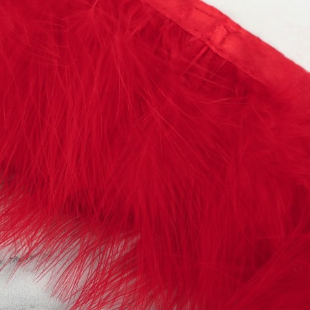 Braid with feathers Marabu, 8-10 cm, 5 ± 0.5 m, red color-3