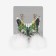 Earrings "New Year" pompons, black and white color in gold