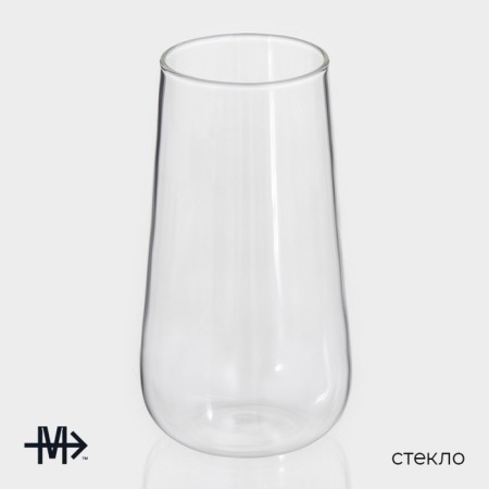 Glasses Magistro "Nolan", 500 ml, 8 × 15 cm, set 2 pcs, glass, transparent-1