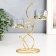 Summary metal, glass for 2 candles "Infinity. Balls" D-4.5 cm gold 14.5x6.5x20 cm 932666
