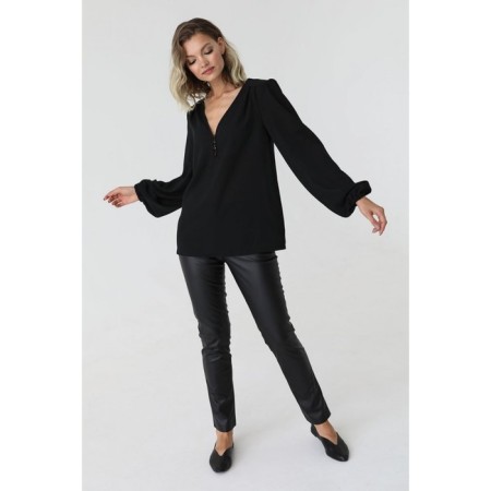 Women's blouse with a deep neckline, size 52-1
