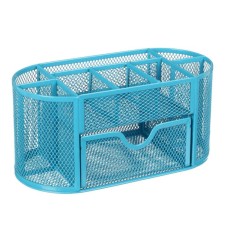 Chancellery trifle stand 9 departments, mesh metal, blue