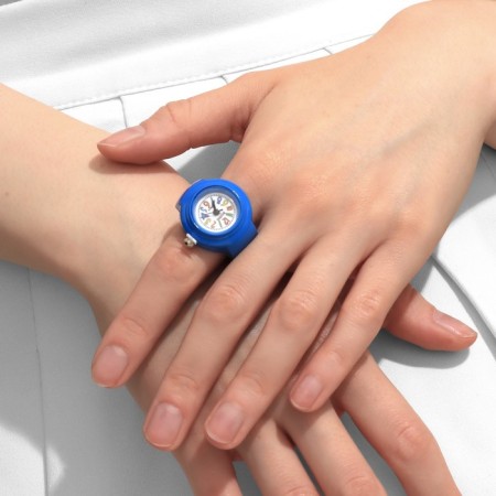 Ring "Time" Multi watch, blue color