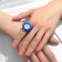 Ring "Time" Multi watch, blue color