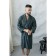 Tainted male bathrobe, size 46, dark green color