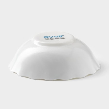 AVVIR SALATION "Field Flowers", 430 ml, D = 15.5 cm, glass ceramic, white color-2
