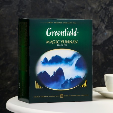 Tea Greenfield Medzhik Yunnan (2GX100P) Packed black.