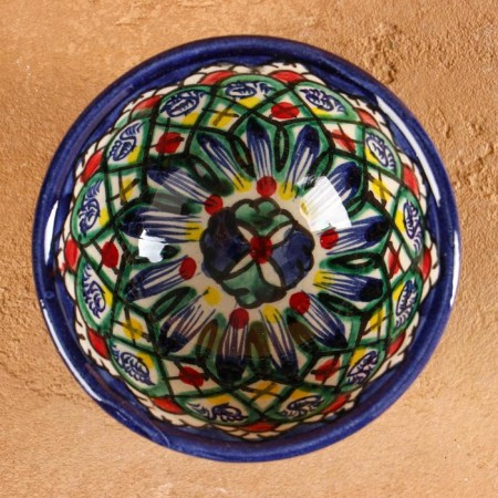 PIALA RISHTAN CIRAMICA "Patterns", 8.5 cm, small cognac, mix-1