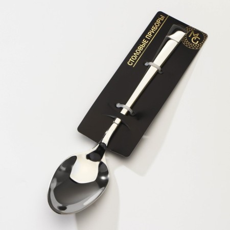 Spoon of stainless steel table Magistro "Viscount", length 20.6 cm, silver color-5