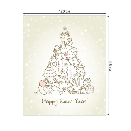 Tables on the table "Gifts for the holiday", rectangular, Saten, size 120x145 cm-1
