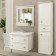 Comforty Ferrara 80 mirror, white gloss, 78x77 cm
