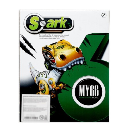 Robot dinosaur "Mini -Zavrik", interactive: reacts to touches, sound, light, batteries, mix color-5