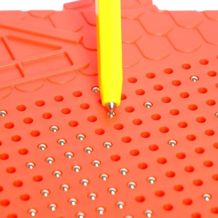 The training tablet "Magnetic drawing", New Year, red color, 375 holes-3
