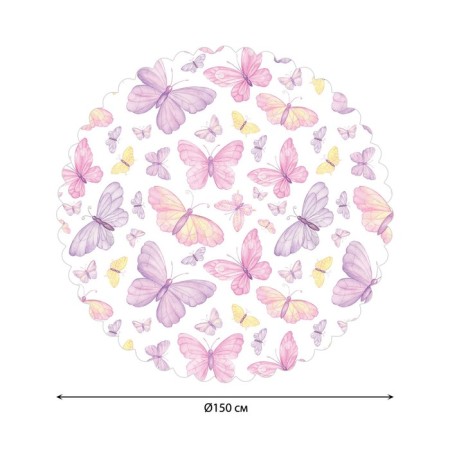 General butterflies tablecloth, round, Saten, d = 150 cm-1