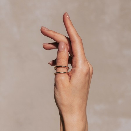 Ring "Modern" line, color gold, dimensionless-2